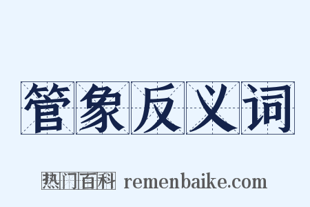 管象反义词是什么意思的图片